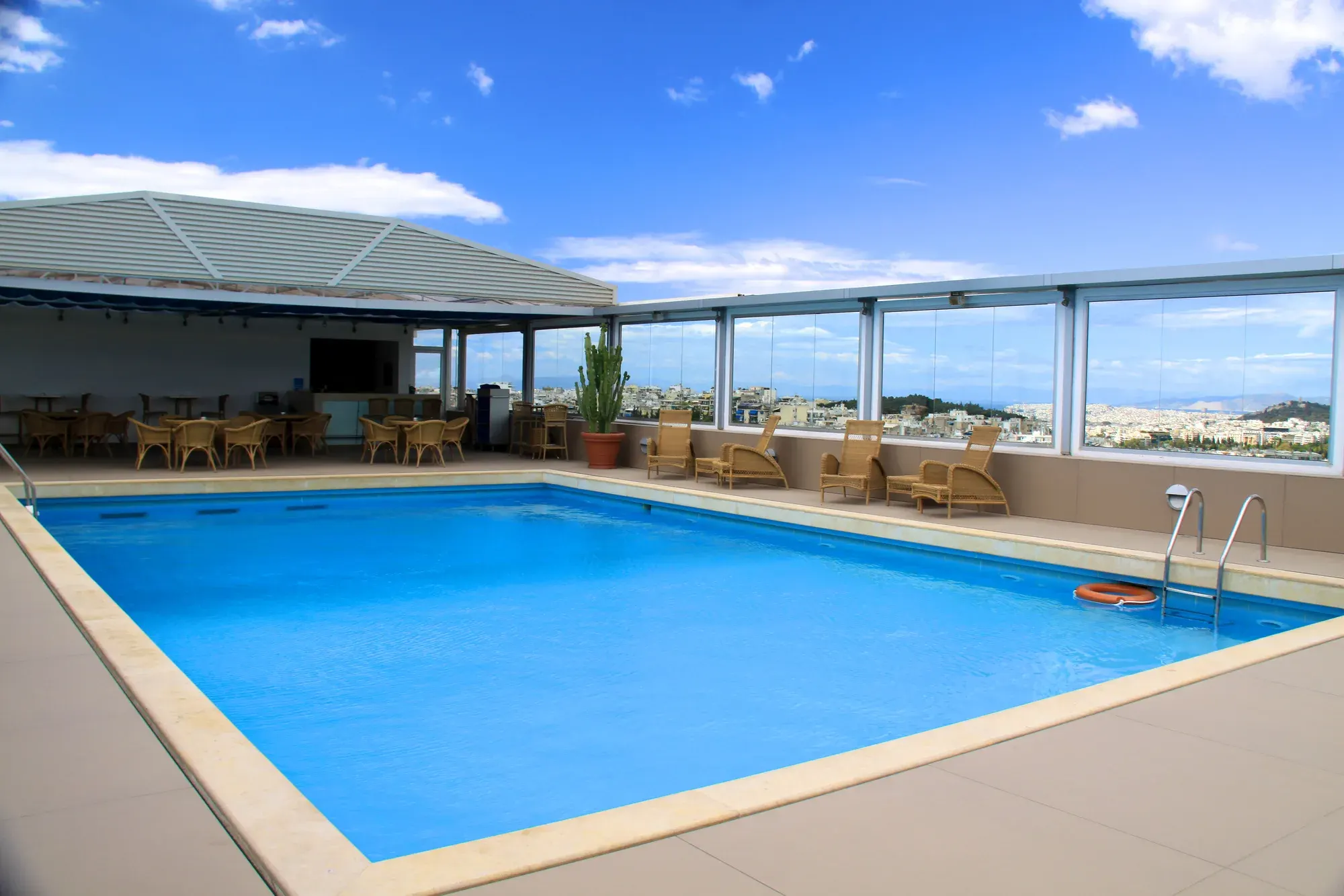 Pool area with glass fencing ready for a compliance inspection